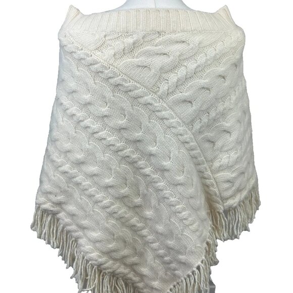 Banana Republic Cable Knit Poncho - Cream - XS/S - EXCELLENT CONDITION - Picture 4 of 9